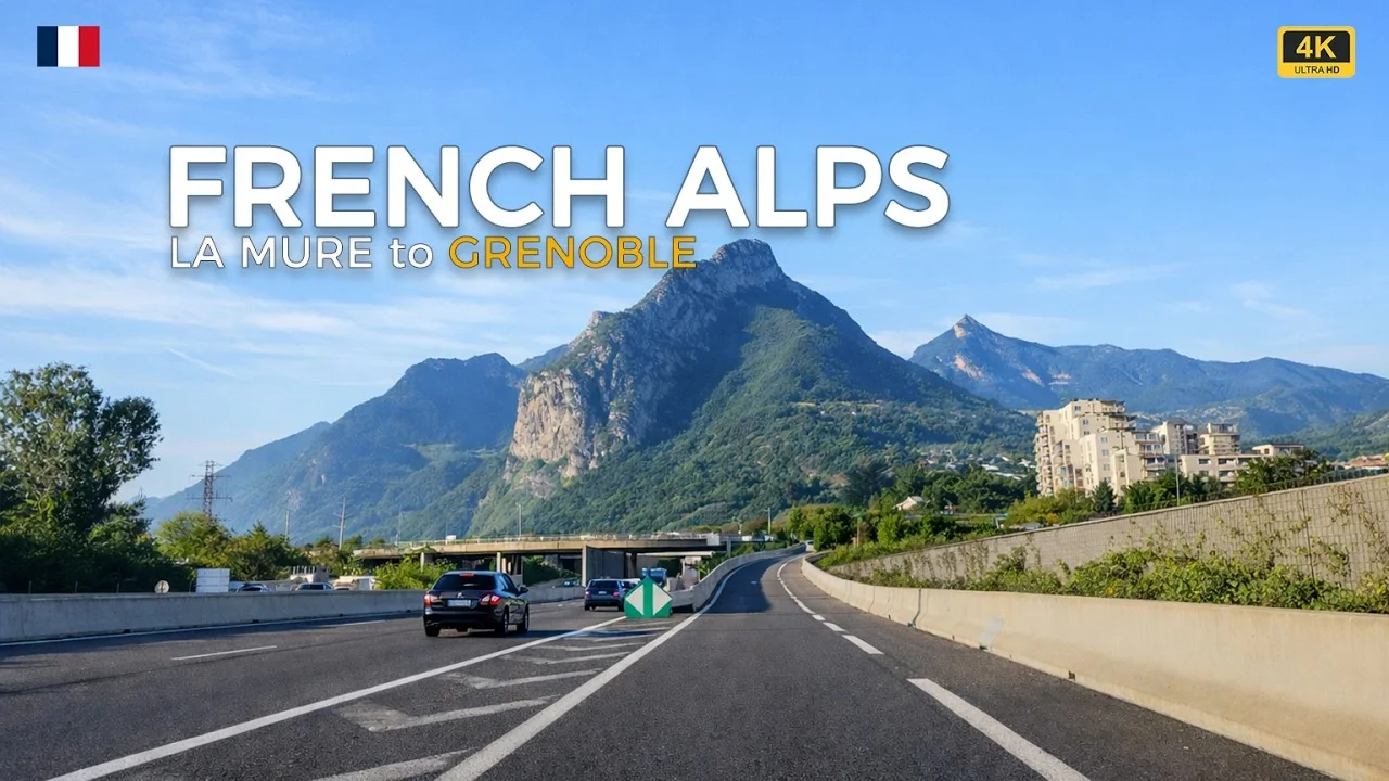 French Alps Scenic Drive 4K | La Mure - Lac de Laffrey (N85) - Grenoble scenic drive