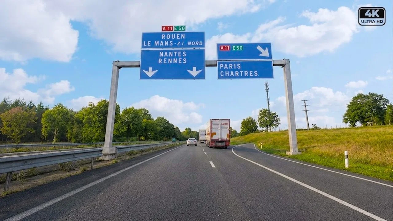 Drive from Le Mans to Mont-Saint-Michel 🇫🇷 | France 4K Drive Across Normandy | Real Engine Sounds scenic drive