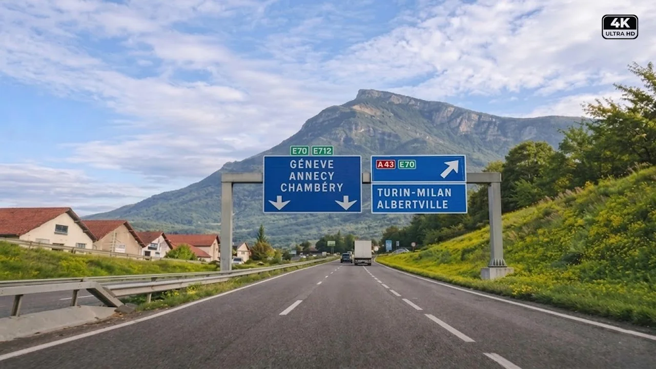 France Highway Drive 4K | Grenoble to Annecy via A41: Stunning French Alps Scenic Drive scenic drive