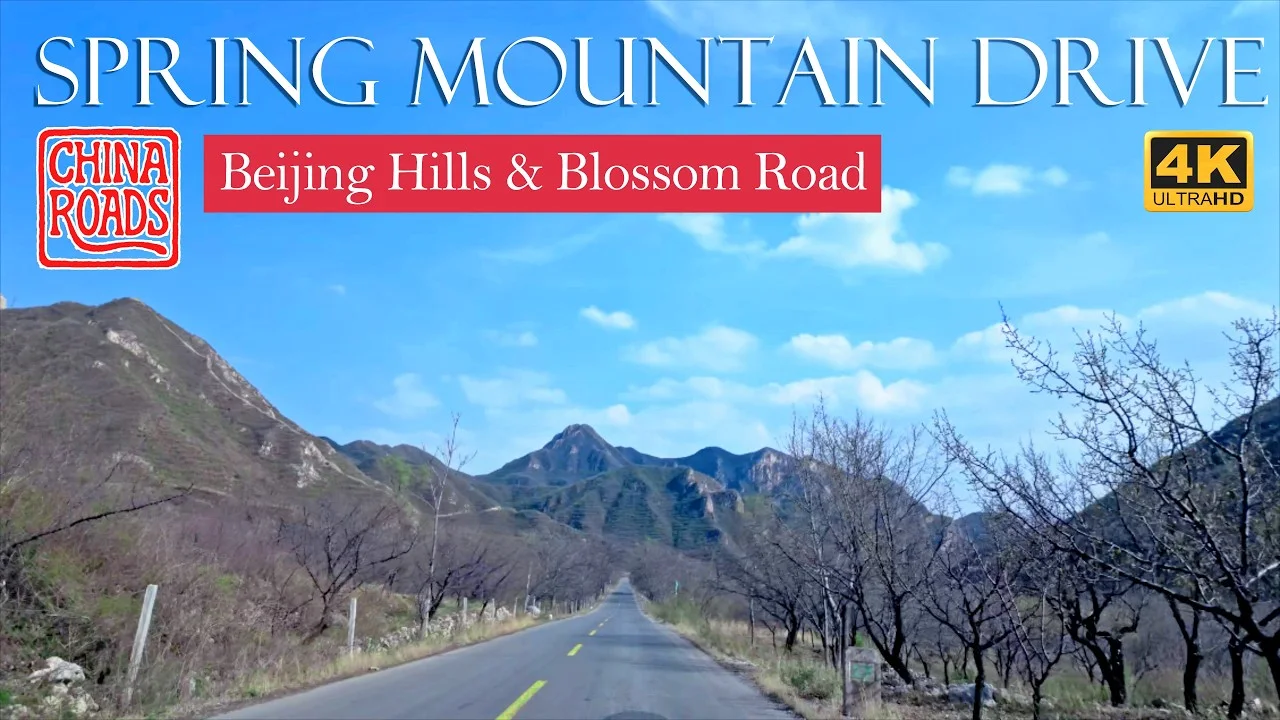 Serene Spring Drive in Northern China – Winding Mountain Roads, Blossoms & Hidden Valleys | 4K POV scenic drive