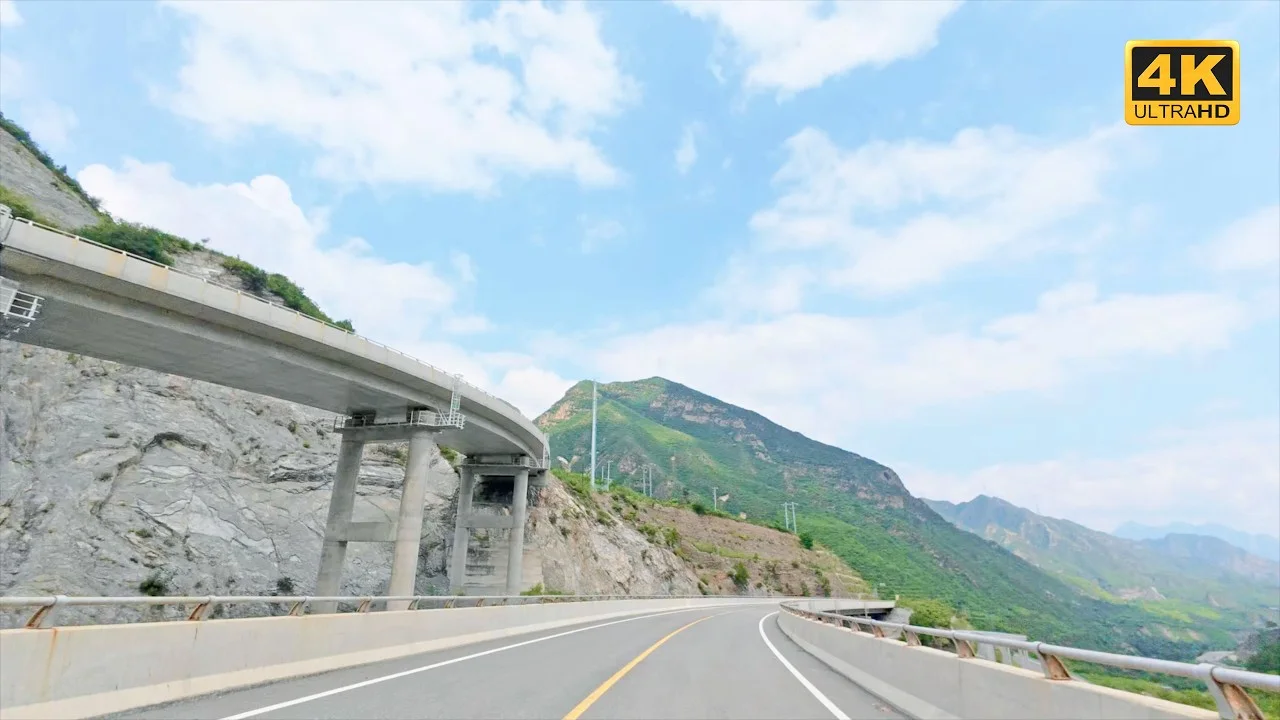 Scenic Mountain Drive Through Beijing’s Western Highlands | Tunnels, Bridges & Valleys | 4K No Music scenic drive