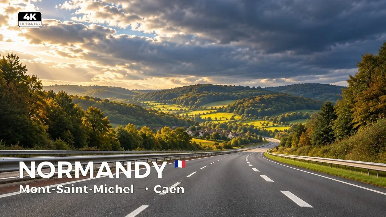 From Quiet Normandy Countryside to Caen 🇫🇷 | Road Trip 4K scenic drive