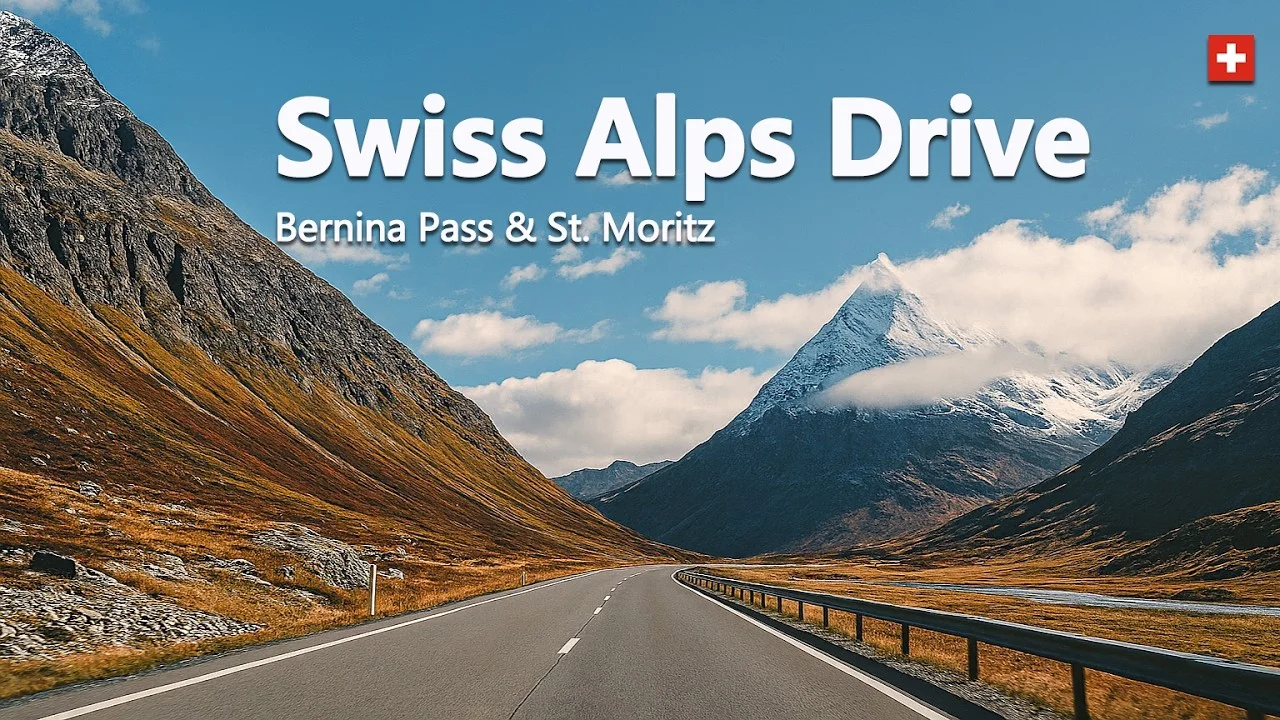 Autumn in the Swiss Alps | Scenic Drives on Bernina Pass, Engadin Valley & St. Moritz scenic drive