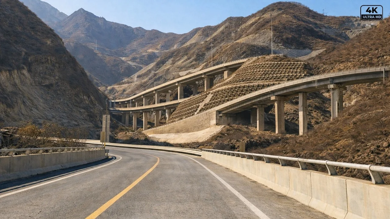 Giant Viaducts & Tunnels on a Beijing Mountain Highway | China Scenic Drive 4K scenic drive