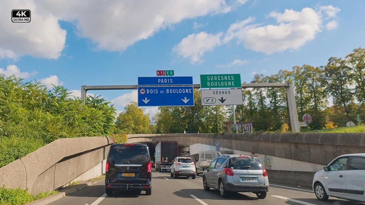 Driving from Caen to Paris (A13) | France Highway Drive 4K | Real Engine Sounds scenic drive